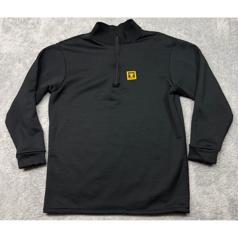 Guy Cotten Pullover Mens L Black Polartec Fleece 1/4 Zip Workwear Outdoor Top